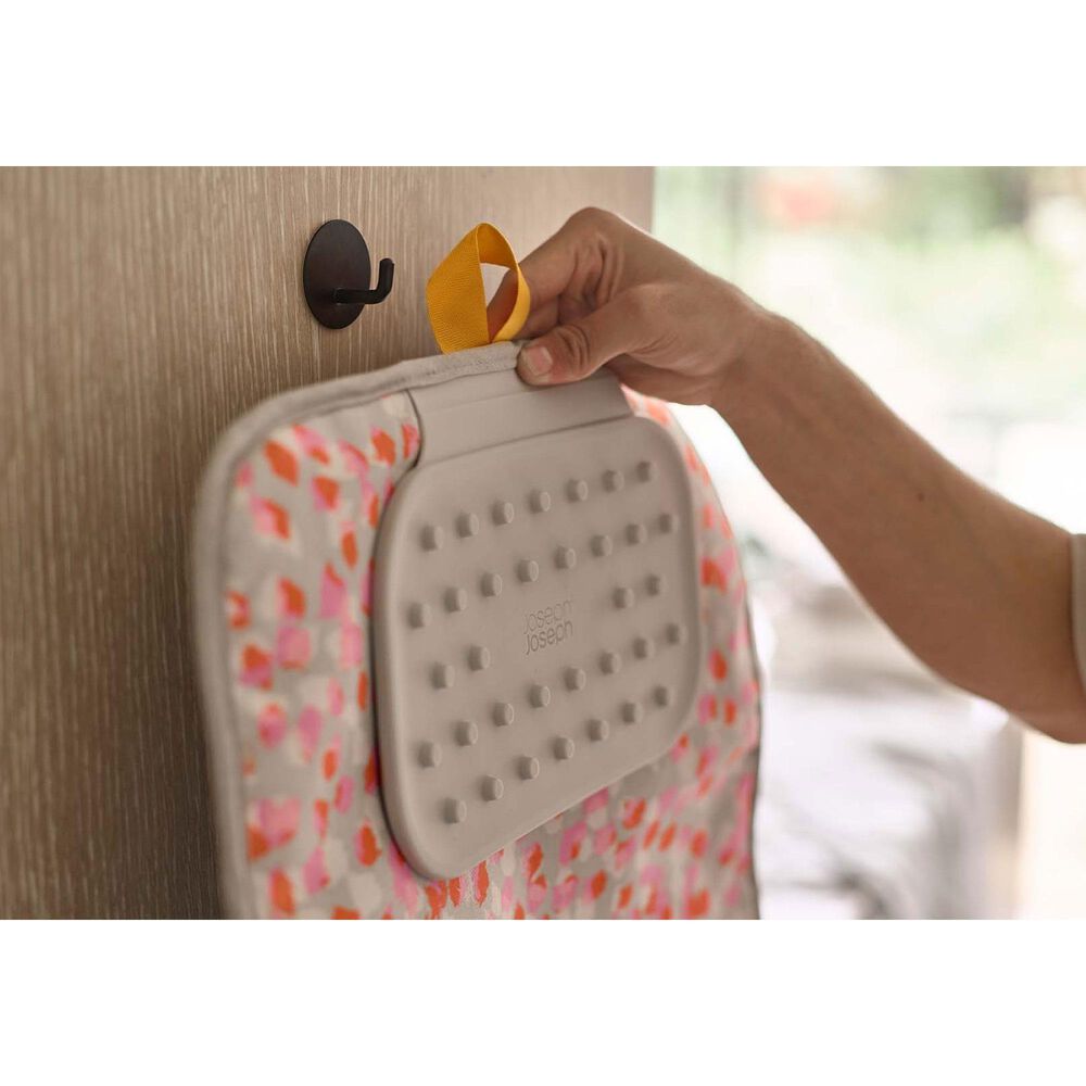 Joseph Joseph Swift Folding Iron and Steaming Mat with Silicone Iron Rest in Peach, , large