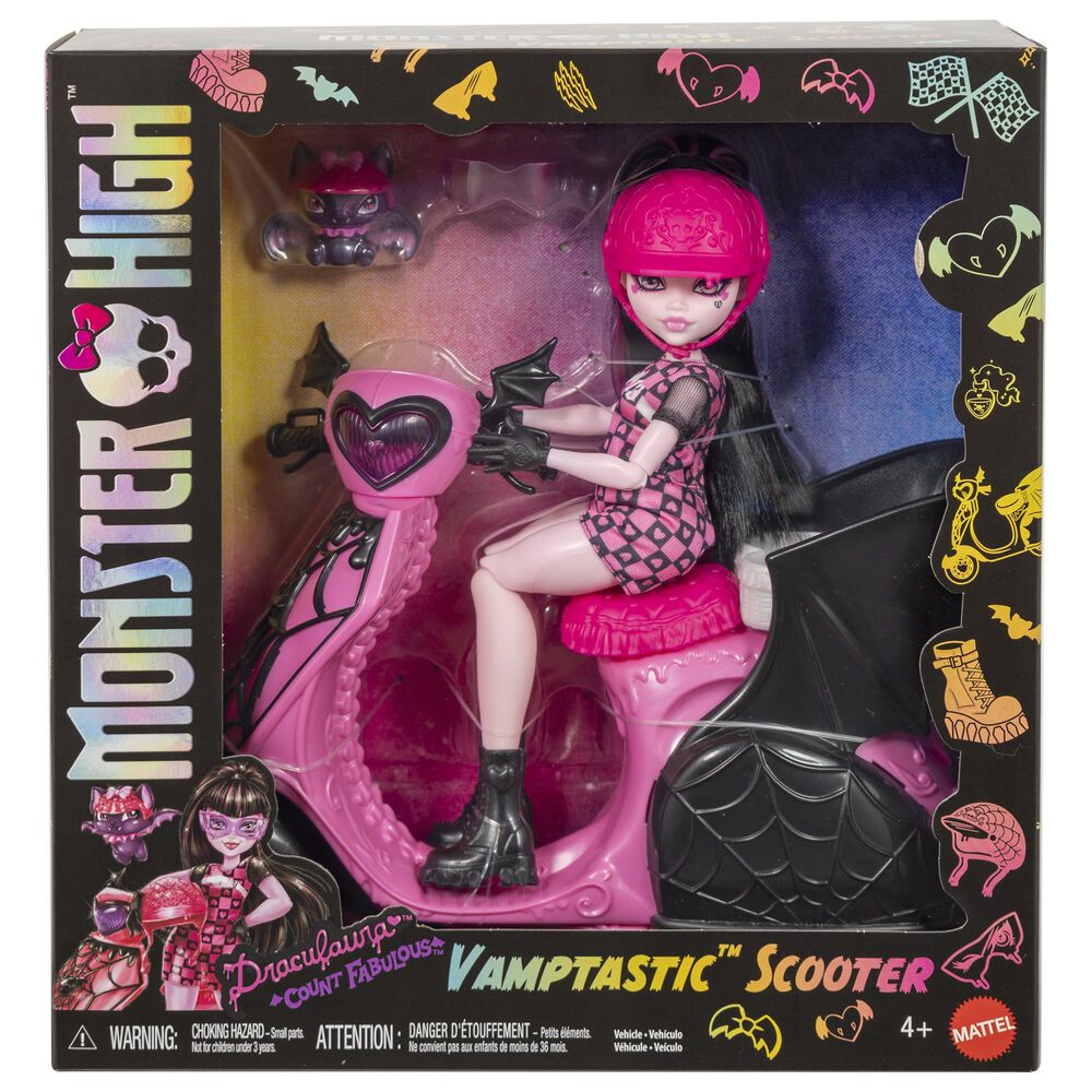 Barbie Draculaura Doll with Scooter and Accessories in Multicolor, , large
