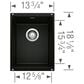 Blanco Precis Bar Sink in Coal Black, , large