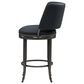 Armen Living Torres Counter Height Stool with Night Life Blue Upholstery in Antique Pewter, , large
