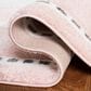 Safavieh Carousel CRK166 3" Square Pink and Ivory Kids Area Rug, , large