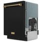 THOR KITCHEN Gordon Ramsay 24" Built-In Dishwasher with Bronze Handle Kit in Matte Black, , large