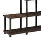 HOMLUX Turn-N-Tube 3-Space Ladder Bookshelf in Walnut and Brown, , large