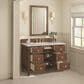 James Martin Vanities Lorelai 48" Single Vanity in Mid-Century Walnut with 3 cm Eternal Jasmine Pearl Quartz Top, , large