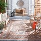 Safavieh Cabana CBN680B 8" x 10" Beige and Orange Indoor/Outdoor Area Performance Rug, , large