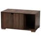 Baxton Studio Jasper 2-Door Cat Litter Box Cover House in Walnut Brown, , large