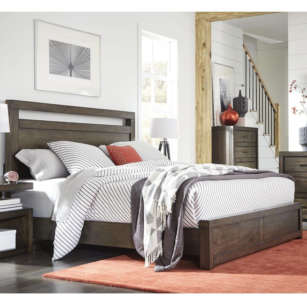 Riva Ridge Modern Loft California King Panel Bed in Brownstone, , large