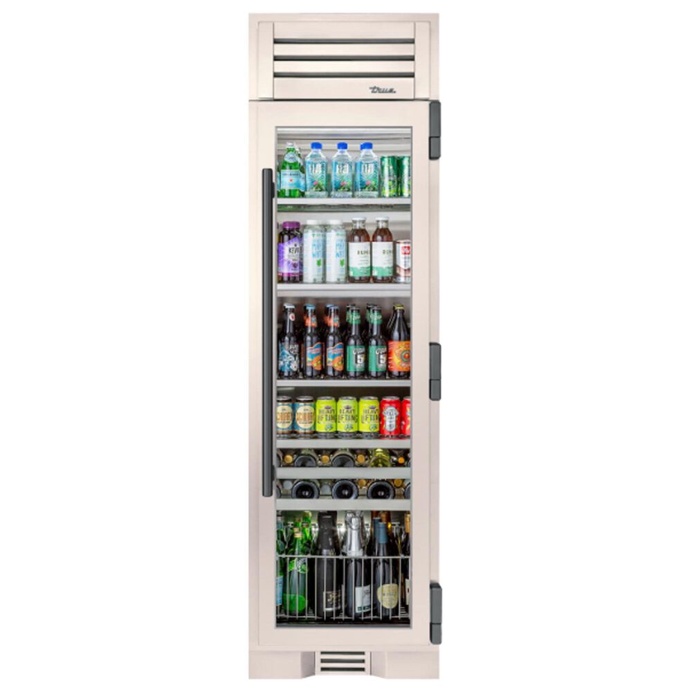 True Residential 15.4 Cu. Ft. Beverage Refrigerator Column with Right Hinge in Antique White and Pewter, , large