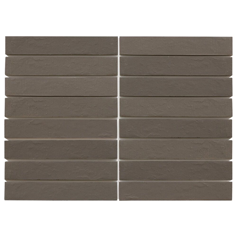 Emser Ikigai Loam 1" x 7" Stacked on 10" x 14" Matte Porcelain Mosaic Sheet, , large