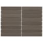 Emser Ikigai Loam 1" x 7" Stacked on 10" x 14" Matte Porcelain Mosaic Sheet, , large