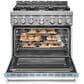 KitchenAid 36" Slide-In Gas True Convection Range with Self-Cleaning in Misty Blue, , large