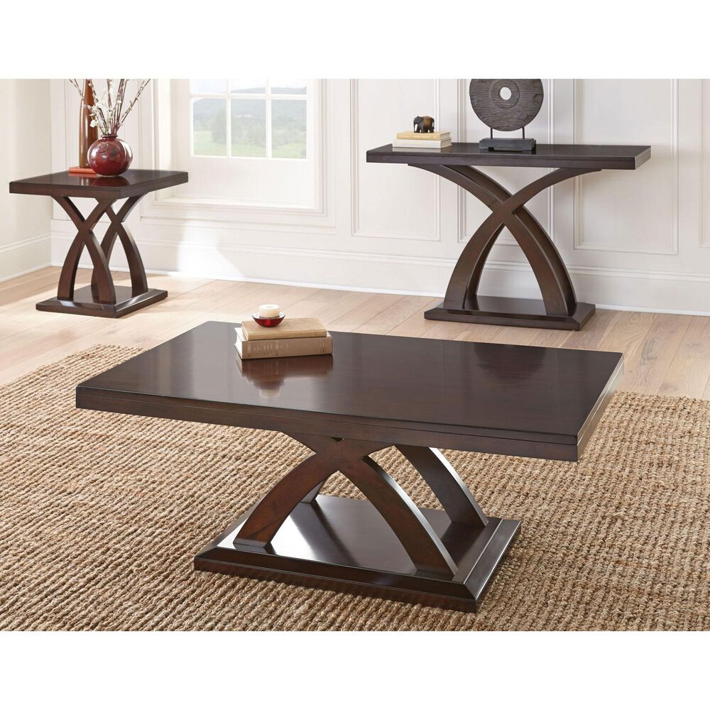 Steve Silver Furniture Jocelyn End Table in Espresso Cherry, , large