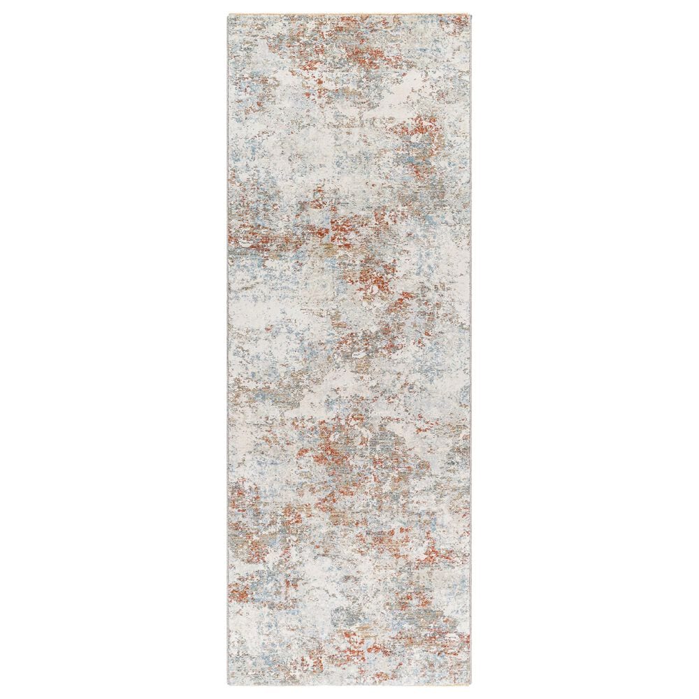 Surya Brunswick 2"7" x 10" Cream, Taupe, Blue, Dusty Coral, Olive and Tan Runner, , large