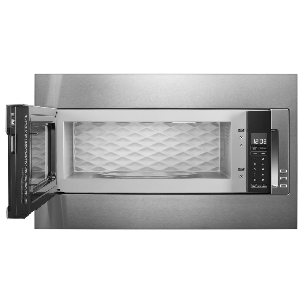 KitchenAid 1000 Watt Built-In Low Profile Microwave with Standard Trim Kit in Stainless Steel, , large