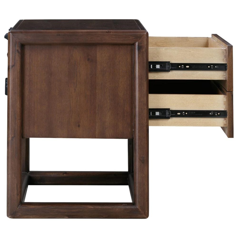 Urban Home Sol Queen Platform Panel Bed with Two Nightstands in Brown Spice, , large