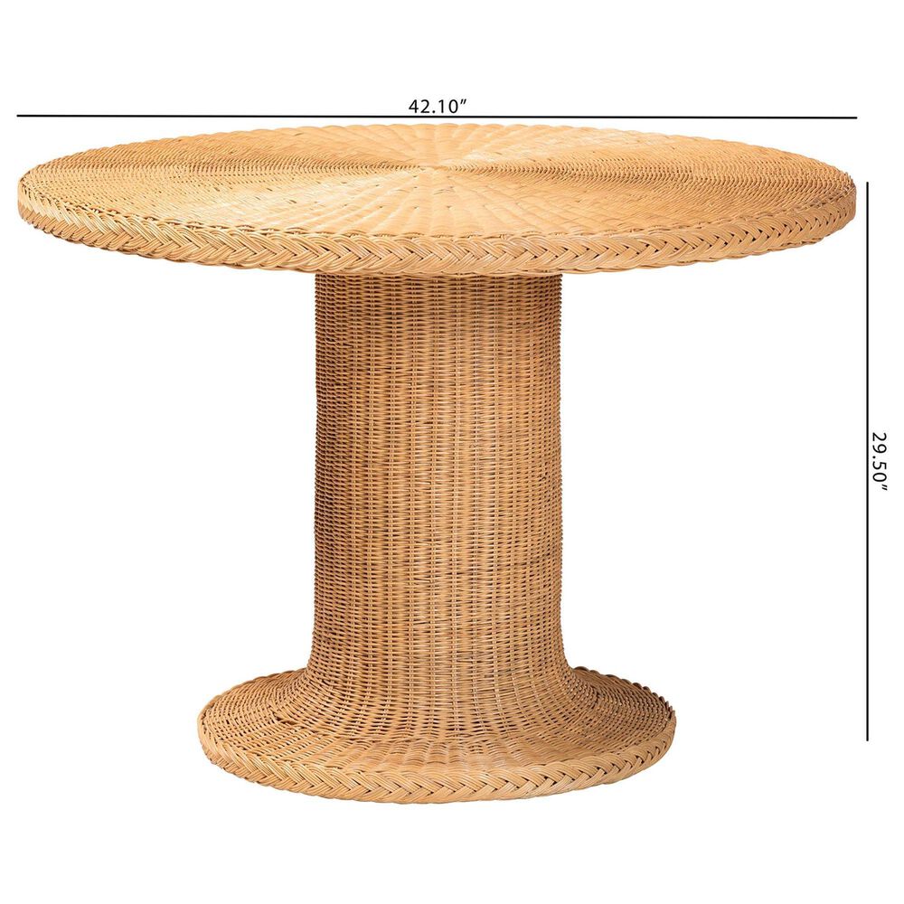 Baxton Studio Farrow Dining Table in Light Honey - Table Only, , large