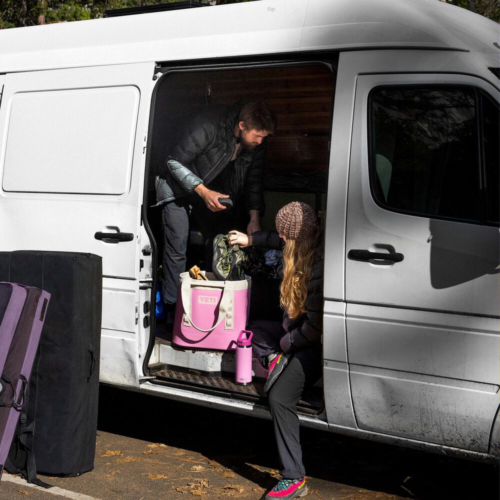 YETI Rambler 26 Oz Water Bottle with Color-Blocked Straw Cap in Power Pink and Wildflower, , large