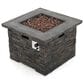 Hearth and Haven 35" Square MgO Concrete Fire Pit in Stone Gray, , large