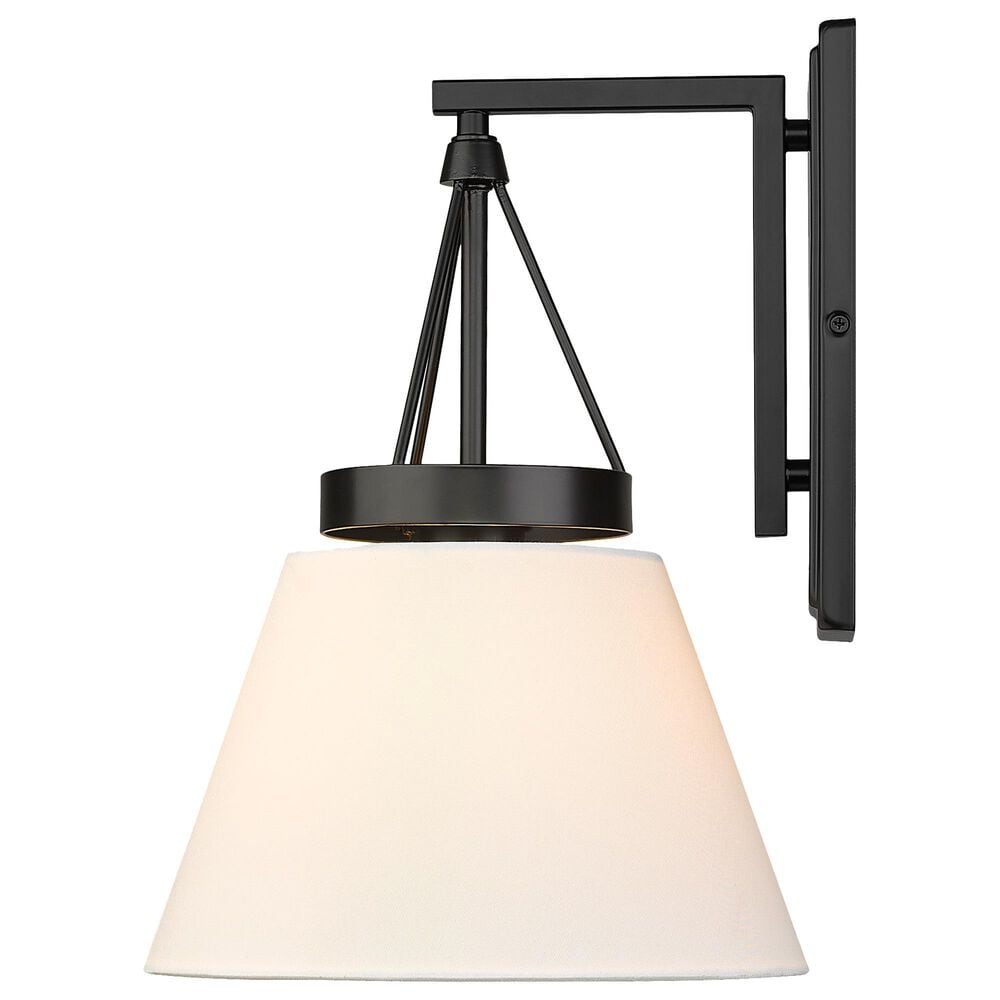Golden Lighting Penn 1-Light Wall Sconce in Matte Black, , large