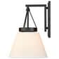 Golden Lighting Penn 1-Light Wall Sconce in Matte Black, , large