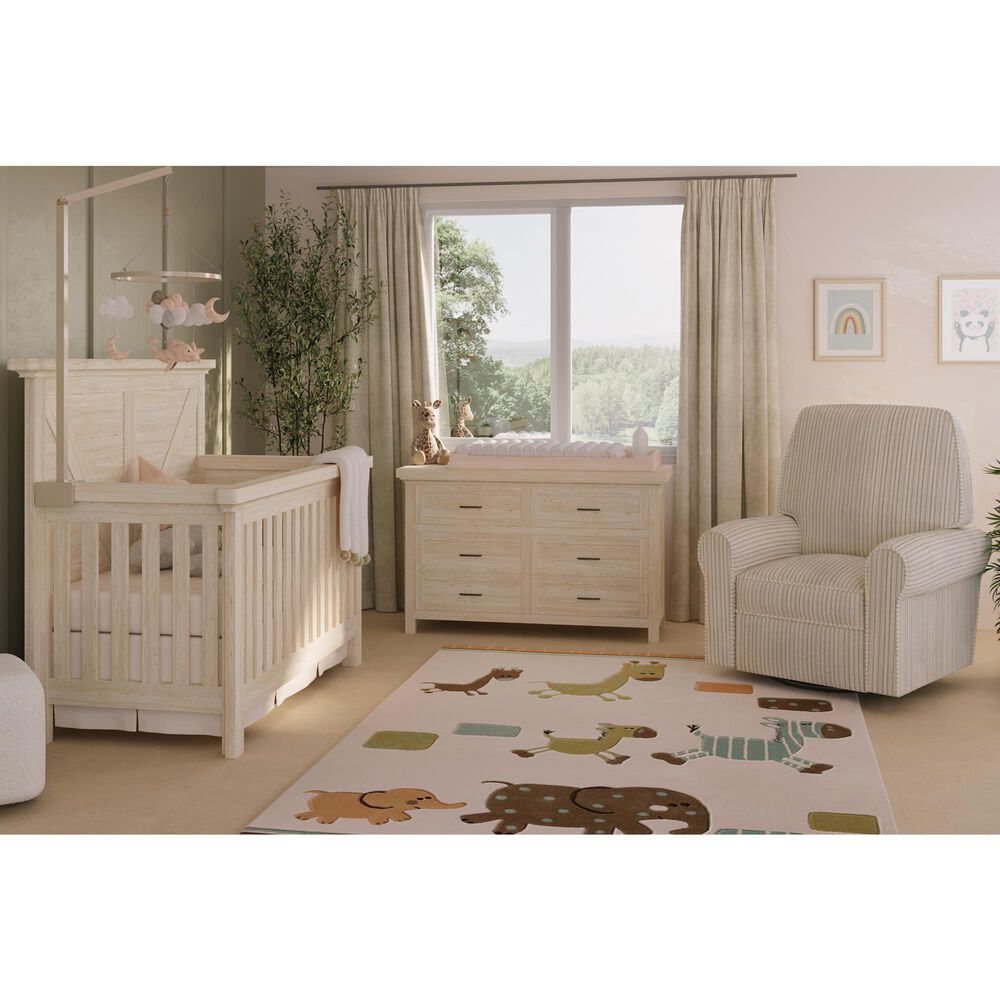Eastern Shore Westfield 4-In-1 Convertible Crib in Brushed White, , large