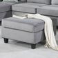 Lilola Home Zelmira Ottoman in Gray, , large
