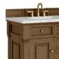 James Martin Vanities Brookfield 36" Single Bathroom Vanity in Honey Oak with 3 cm Ethereal Noctis Quartz Top and Rectangular Sink, , large