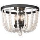 Golden Lighting Tabitha Flush Mount in Matte Black, , large