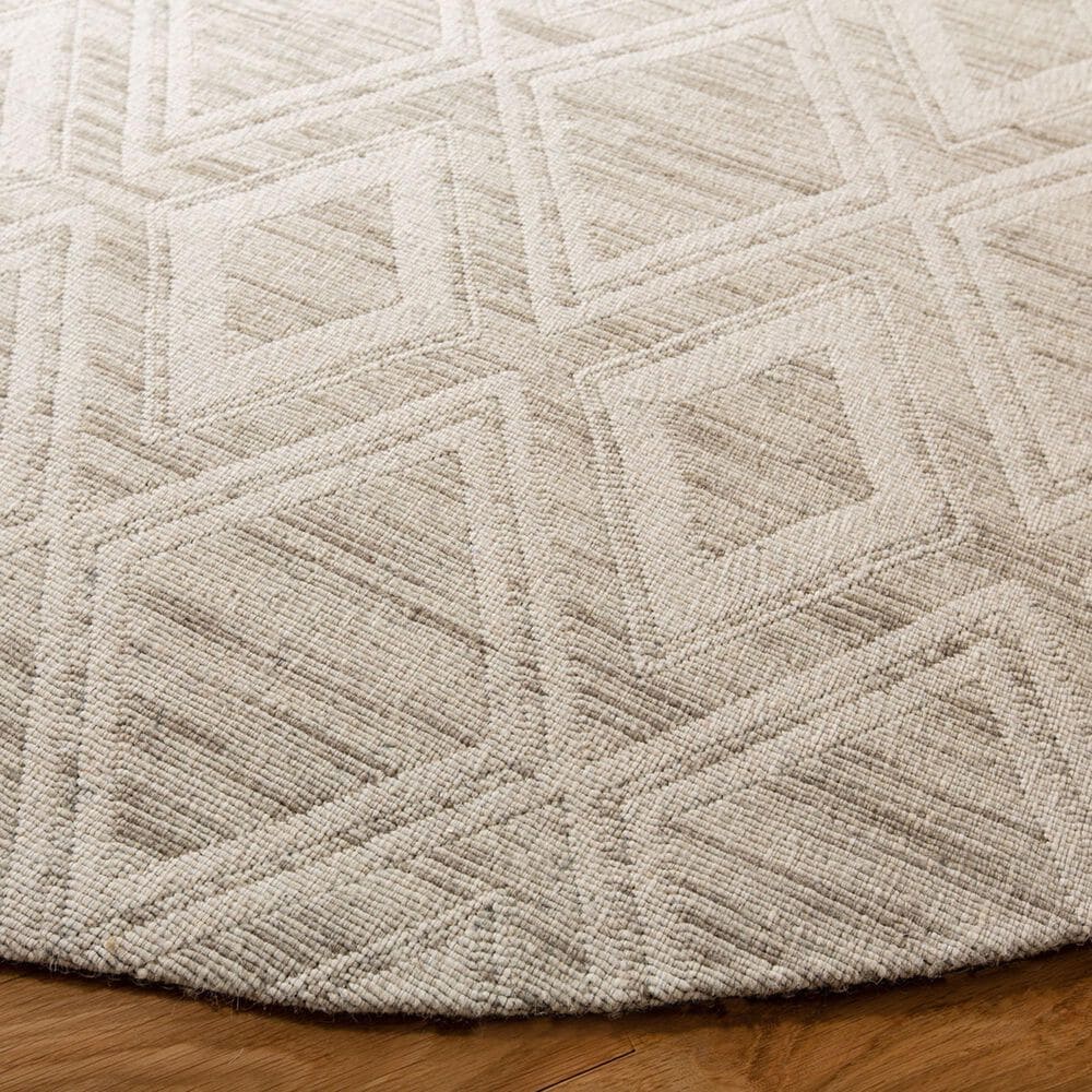 Safavieh Marbella Geometric 6&#39; Round Light Brown and Ivory Area Rug, , large
