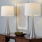 LumiSource Diana Metal Table Lamp in Brushed Nickel (Set of 2), , large