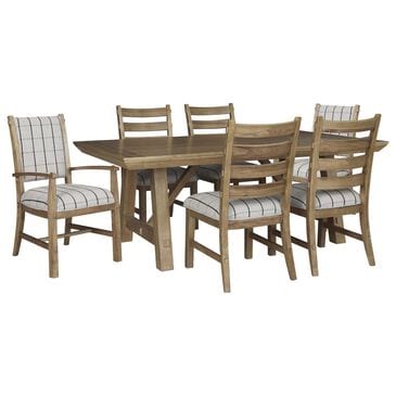 Millenium Ridgester 7-Piece Rectangular Dining Set in Light Brown, , large