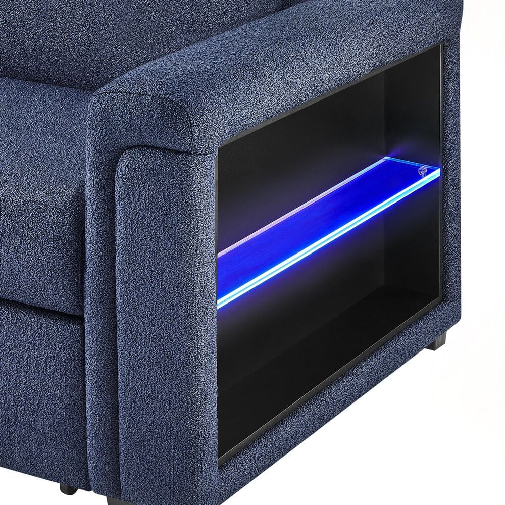 Modern Market Pull-out Sofa Bed in Navy, , large