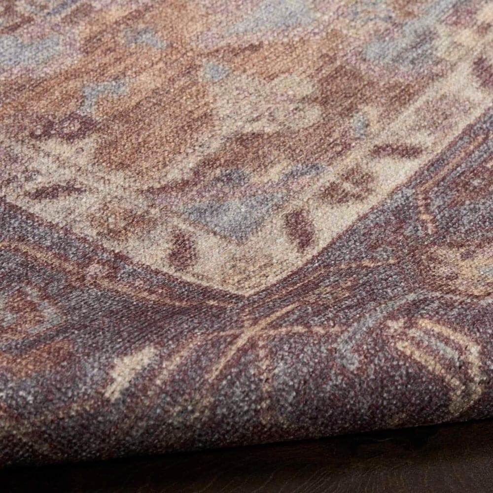 Nourison Vintage Washables Ivory and Purple 2'2" x 8' Runner, , large
