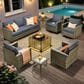 HOMLUX 8-Piece Outdoor Patio Furniture Set in Denim Blue, , large