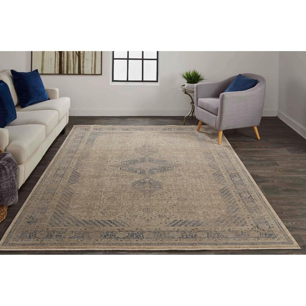Feizy Marquette 4&#39; x 5&#39;3&quot; Gray Area Rug, , large
