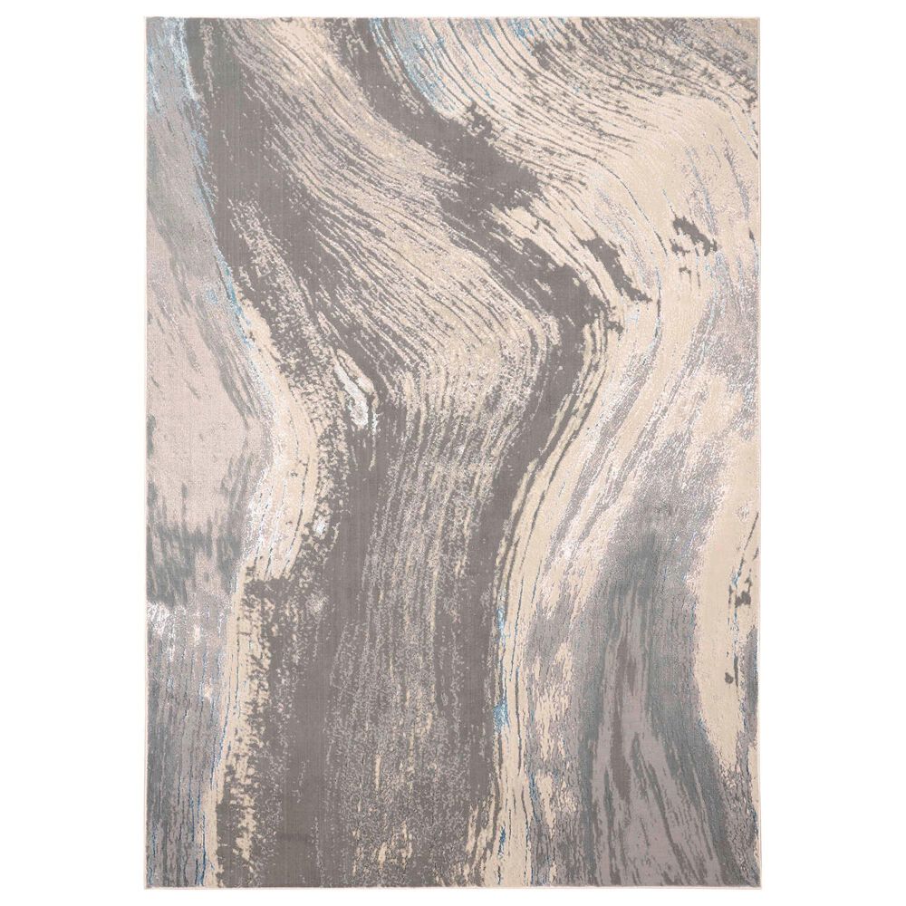 Feizy Azure 3"11" x 6" Gray and Silver Area Rug, , large
