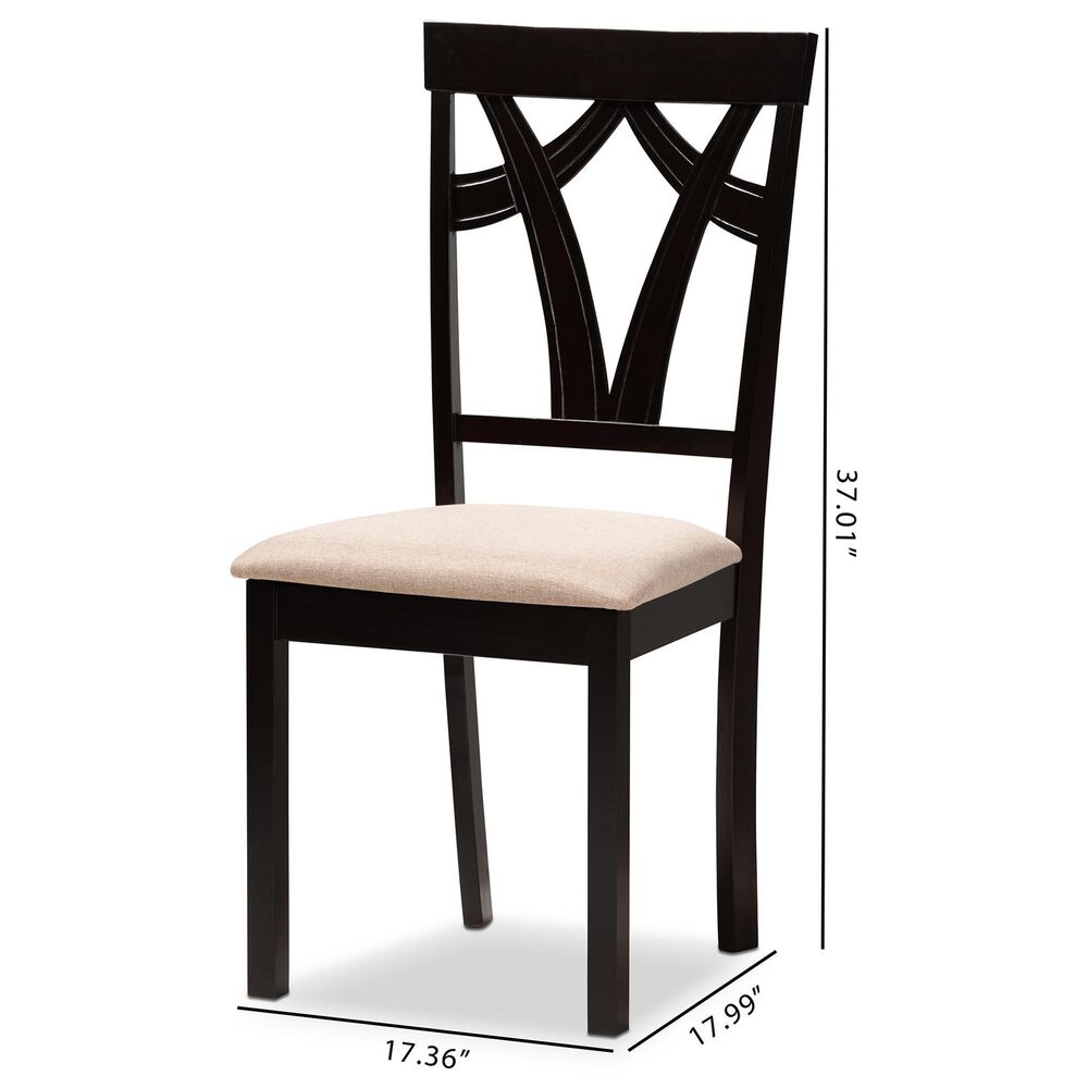 Baxton Studio Sylvia Side Chair in Espresso Brown (Set of 2), , large