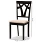 Baxton Studio Sylvia Side Chair in Espresso Brown (Set of 2), , large