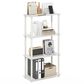 HOMLUX Turn-N-Tube 4-Tier Multipurpose Shelf Display Rack in White, , large