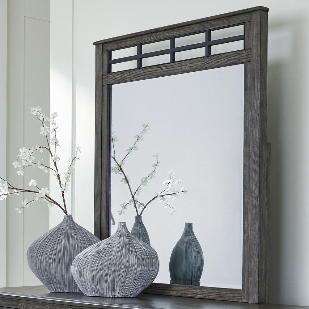 Ashley Montillan Dresser Mirror in Grayish Brown, , large