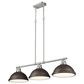 Golden Lighting Duncan 3-Light Pendant with Rubbed Bronze Shade in Pewter, , large