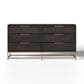 37B Artezia Rebel 6-Drawer Dresser in Brushed Gold and Charcoal Grey, , large
