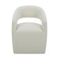 Interlochen Contemporary Dining Arm Chair in Polyester Elite Ivory White, , large