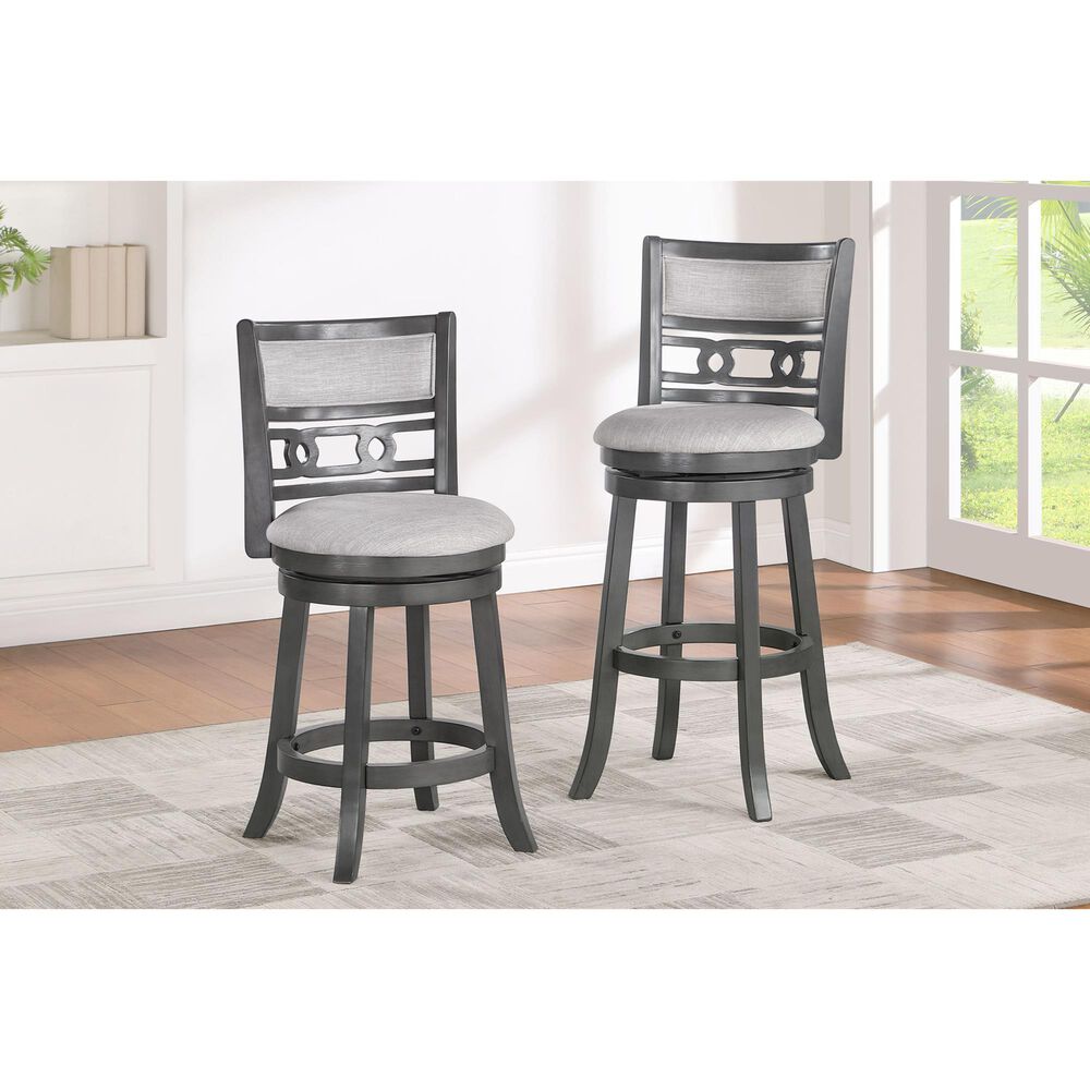 New Heritage Gia 24" Swivel Counter Stool in Gray, , large