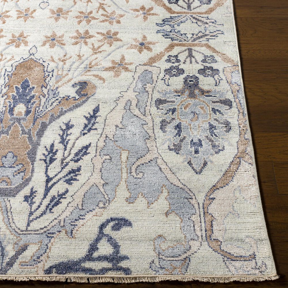 Surya Kushal 10&#39; x 14&#39; Silver Gray, Off White, Gray, Taupe and Ivory Area Rug, , large