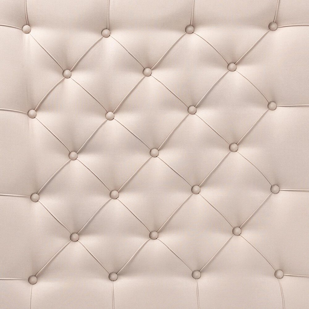 Baxton Studio Kelly Cocktail Ottoman in Beige, , large