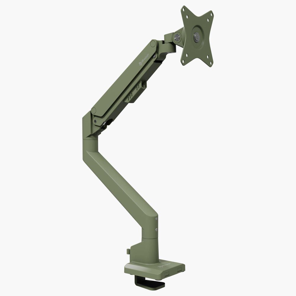 Arozzi Alzare Neo Single Gas Spring Monitor Arm in Forest Green, , large