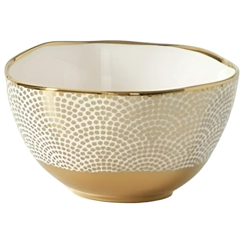 Pampa Bay Sensu 4.5" Snack Bowl in White and Gold, , large