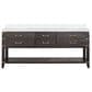 Lexora Home Norwalk 80" Double Bathroom Vanity in Brown Oak with White Cultured Marble Top and Rectangle Sink, , large