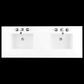 James Martin Vanities Chicago 60" Double Bathroom Vanity in Glossy White with 3 cm White Zeus Quartz Top and Rectangular Sinks, , large